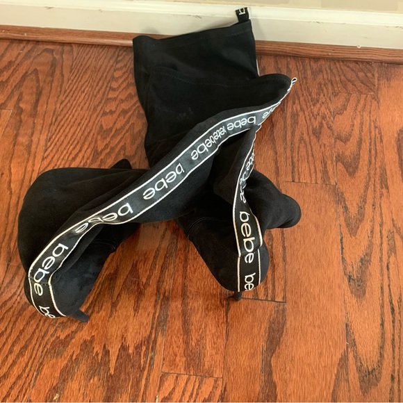 Bebe Suede Over The Knees High Black Boot Size 11 - Picture 2 of 4